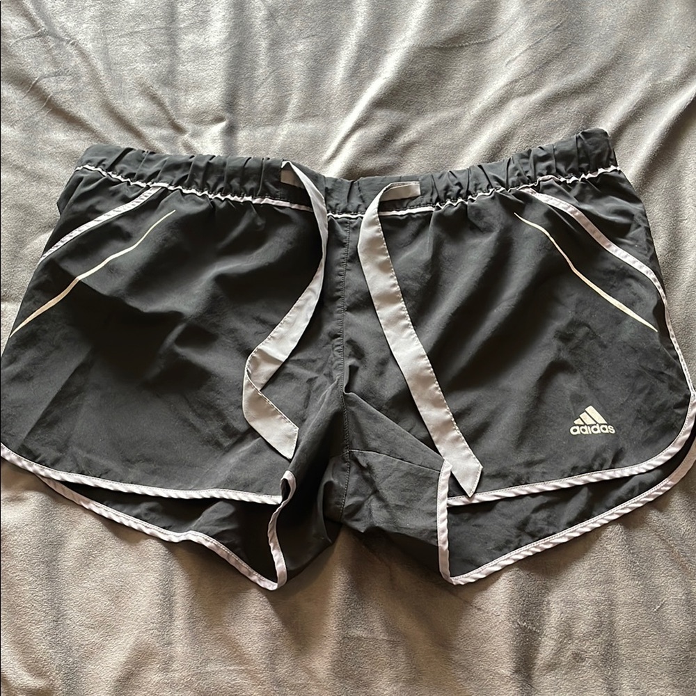 Adidas Black Athletic Shorts Lightweight Elastic Waist